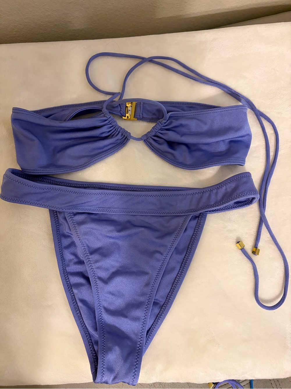 Lavender Tie-Back Bikini Set - Women Swim Bikini
